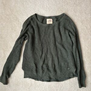 Hollister Dark Green Crew Neck Sweater